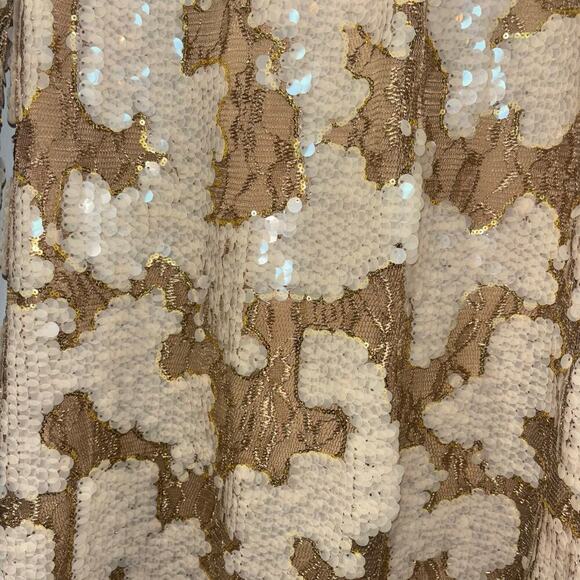 Dress the Population Casandra Sequin Shift Dress | Cream & Pink Sequin | Size M - Picture 10 of 15